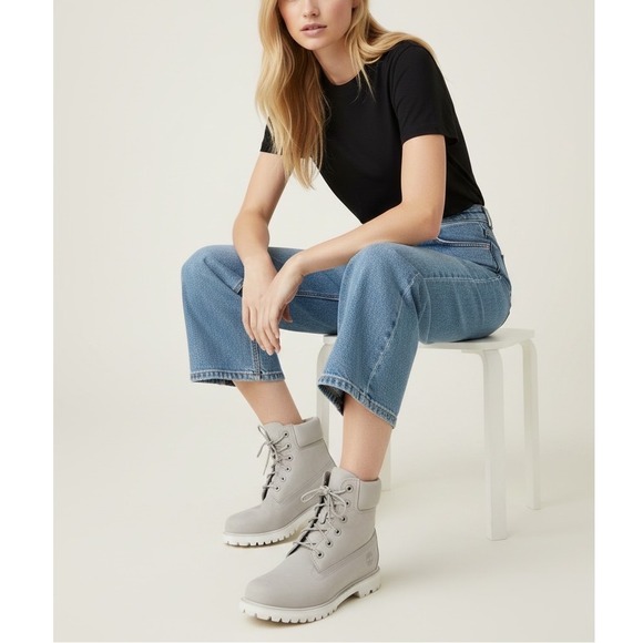 Timberland Shoes - Timberland Waterville Boots Soft Grey Nubuck/ Leather, Lace Up, Lug Sole